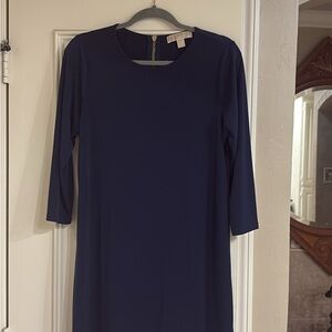 Michael Kors Dark Blue Long Sleeve Dress
